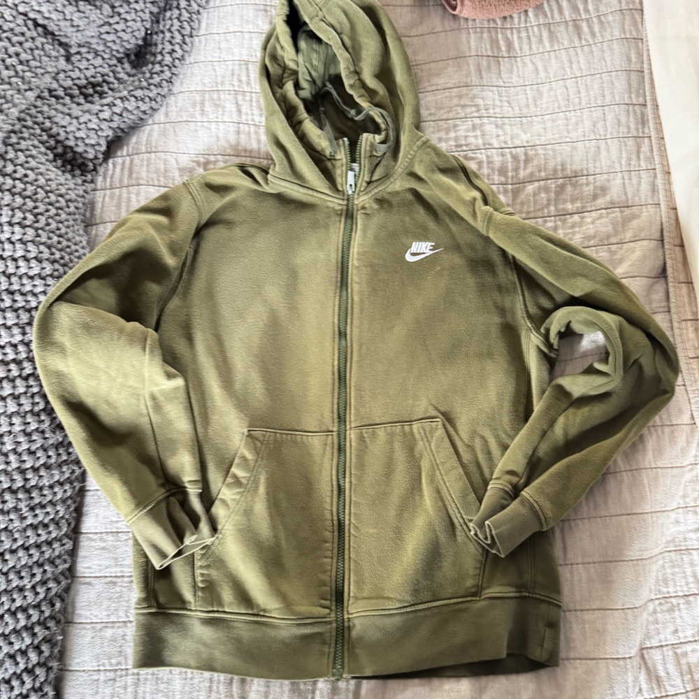 Nike Forest Green Zip-Up Hoodie